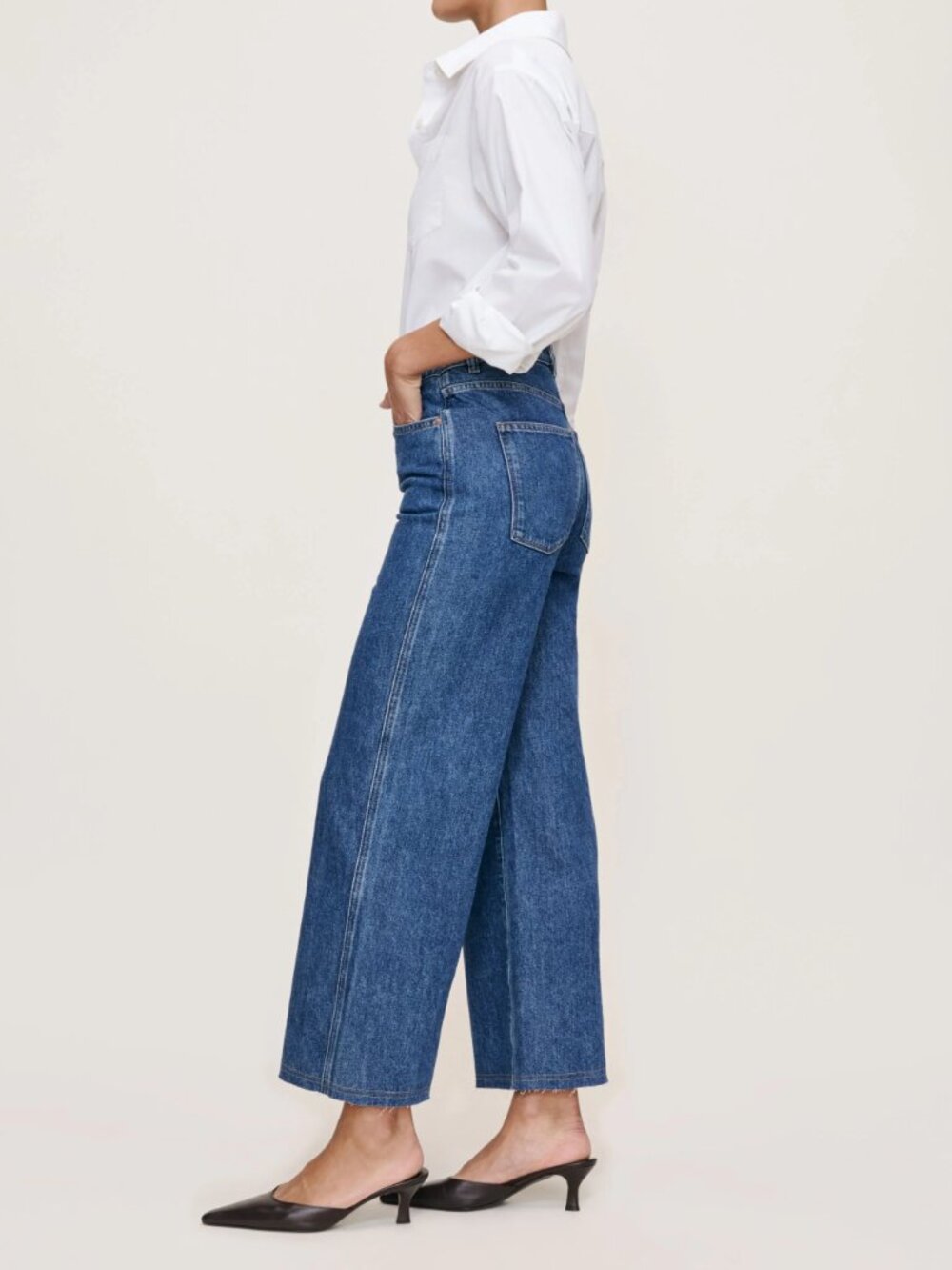 NWT ANTHROPOLOGIE DL1961 Hepburn Wide Leg High Rise Ankle Jeans Size 29 - Picture 4 of 8